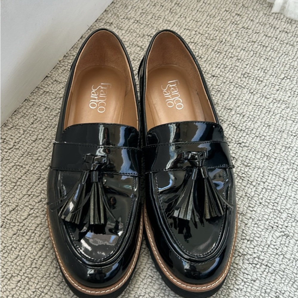 Franco Sarto Carolyn Patent Tassels Shoes Loeafers